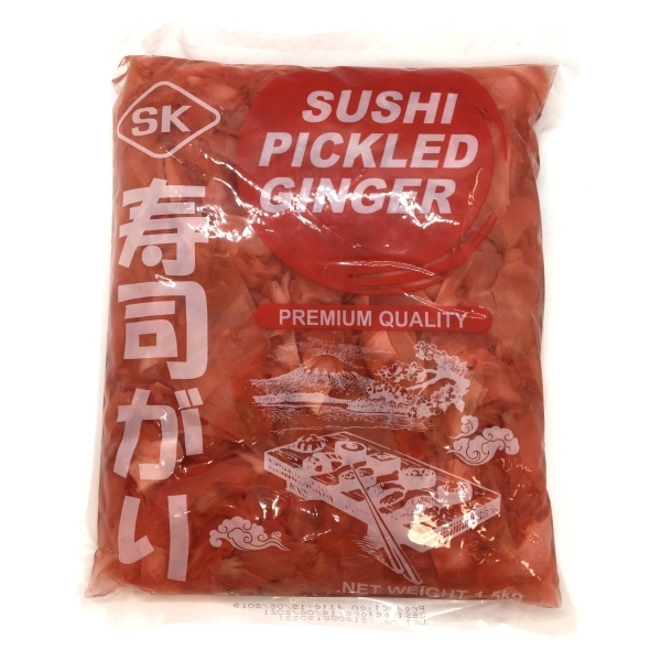 PICKLE DE JENGIBRE PARA SUSHI – ROSA 紅色嫩姜片 1,5 KG. 