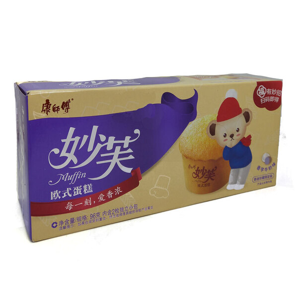 PASTEL CON SABOR A TARO KANGSHIFU | 康师傅 妙芙欧式蛋糕香芋牛奶味